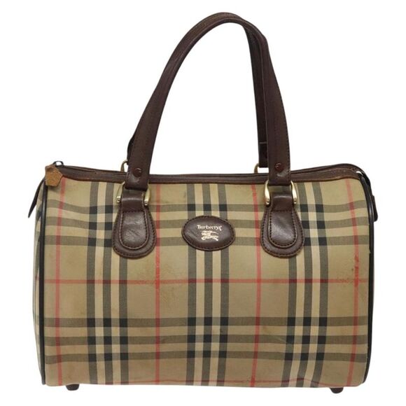 Burberry Nova Check Beige Canvas Travel Bag (Pre-Owned) - Picture 1 of 16